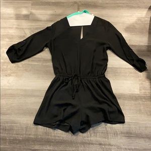 Open back black romper
